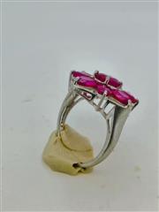 Ruby Lady's Silver & Stone Ring 925 Silver 4.99g